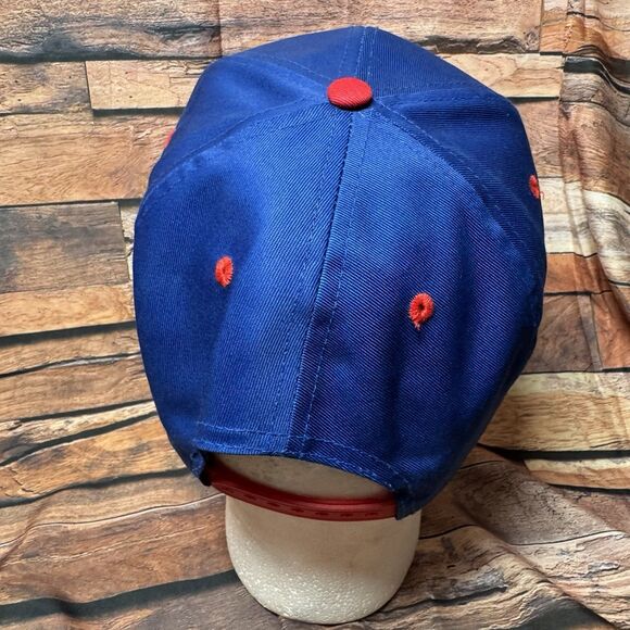 VTG "TAL 5" Logo Hat Cap Adjustable Snapback Blue Red 80s 90s American Lubricant - Picture 3 of 7
